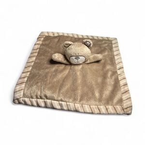 Koala Baby Brown Teddy Bear Lovey Security Blanket Stripes Tan 11" Plush Toy